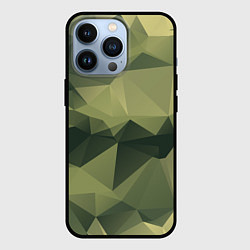 Чехол для iPhone 13 Pro 3д полигоны - камуфляж, цвет: 3D-черный