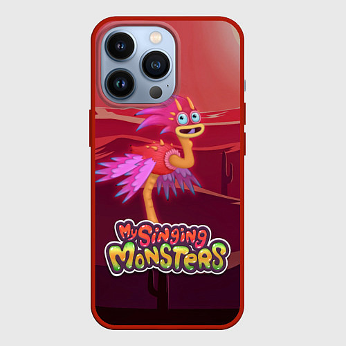 Чехол iPhone 13 Pro My singing monsters СТРАВОК Yawstrich / 3D-Красный – фото 1