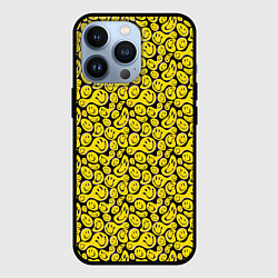 Чехол для iPhone 13 Pro Деление смайликов, цвет: 3D-черный