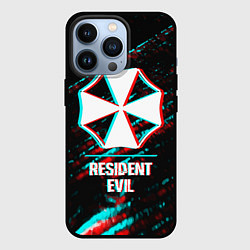 Чехол для iPhone 13 Pro Resident Evil в стиле Glitch Баги Графики на темно, цвет: 3D-черный