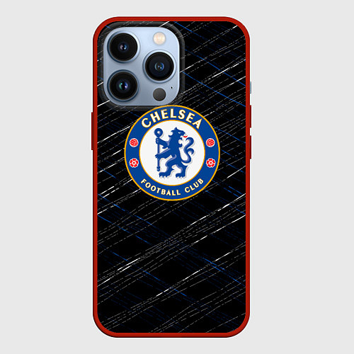 Чехол iPhone 13 Pro Chelsea много линии / 3D-Красный – фото 1