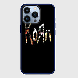 Чехол для iPhone 13 Pro KoЯn Korn лого, цвет: 3D-тёмно-синий