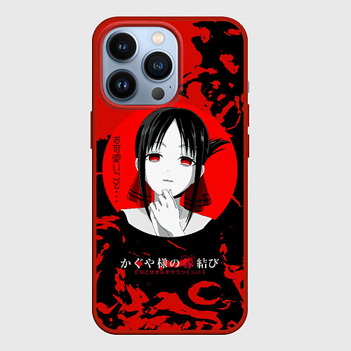 Чехол iPhone 13 Pro Love is war Госпожа Кагуя Синомия / 3D-Красный – фото 1