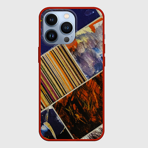 Чехол iPhone 13 Pro Нарезка Из Постеров / 3D-Красный – фото 1