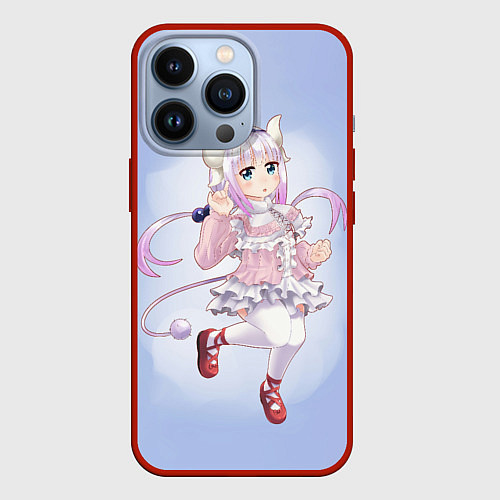 Чехол iPhone 13 Pro Kanna Дракорничная госпожи Кобаяси / 3D-Красный – фото 1