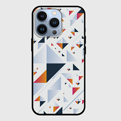 Чехол для iPhone 13 Pro Абстрактные Треугольные Формы, цвет: 3D-черный