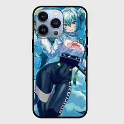 Чехол для iPhone 13 Pro Miku Hatsune racing suit, цвет: 3D-черный