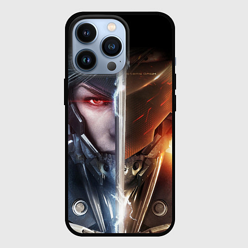 Чехол iPhone 13 Pro METAL GEAR RISING САМУРАЙ / 3D-Черный – фото 1