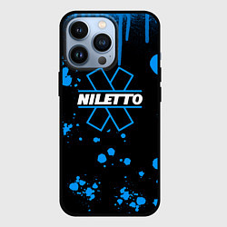 Чехол для iPhone 13 Pro Нилето niletto потёки и капли краски, цвет: 3D-черный