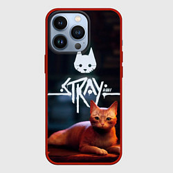 Чехол для iPhone 13 Pro Stray: Бродячий кот, цвет: 3D-красный