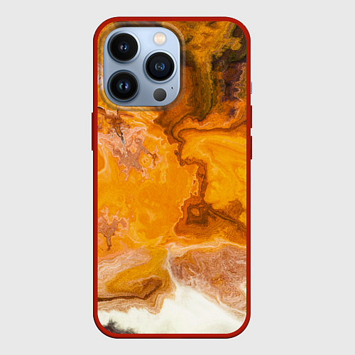 Чехол iPhone 13 Pro Смерч Красок / 3D-Красный – фото 1