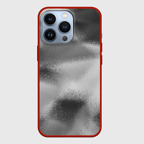 Чехол iPhone 13 Pro В серых тонах абстрактный узор gray abstract patte / 3D-Красный – фото 1