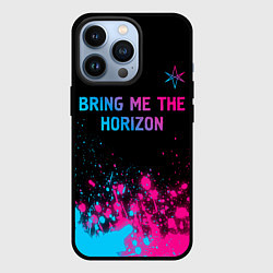 Чехол для iPhone 13 Pro Bring Me the Horizon Neon Gradient, цвет: 3D-черный