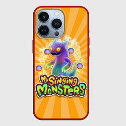 Чехол для iPhone 13 Pro My Singing Monsters Вужас, цвет: 3D-красный