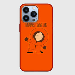 Чехол для iPhone 13 Pro Южный Парк - на оранжевом фоне, цвет: 3D-красный