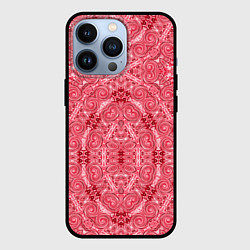 Чехол для iPhone 13 Pro Red ornament Arabic, цвет: 3D-черный