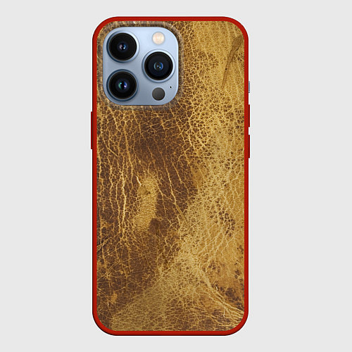 Чехол iPhone 13 Pro Динозавровая шкура / 3D-Красный – фото 1