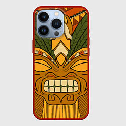 Чехол для iPhone 13 Pro Polynesian tiki ANGRY, цвет: 3D-красный