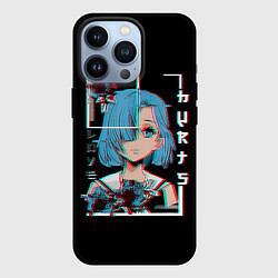 Чехол для iPhone 13 Pro Love Anime Girl Flowers, цвет: 3D-черный