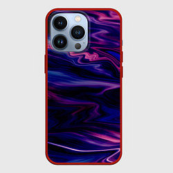 Чехол для iPhone 13 Pro Фиолетово-розовый абстрактный узор, цвет: 3D-красный