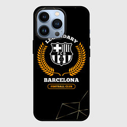 Чехол для iPhone 13 Pro Barcelona - legendary football club на темном фоне, цвет: 3D-черный