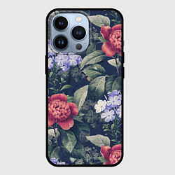 Чехол для iPhone 13 Pro Цветы Мистический Сад, цвет: 3D-черный