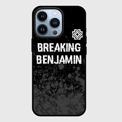 Чехол для iPhone 13 Pro Breaking Benjamin glitch на темном фоне: символ св, цвет: 3D-черный