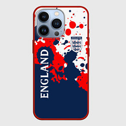 Чехол для iPhone 13 Pro Сборная Англии Краска, цвет: 3D-красный