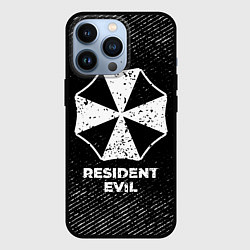 Чехол для iPhone 13 Pro Resident Evil с потертостями на темном фоне, цвет: 3D-черный