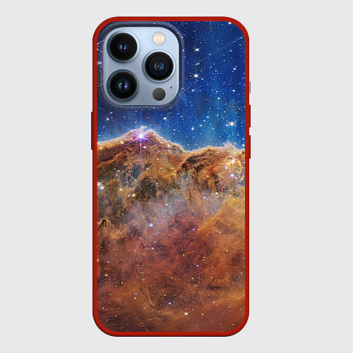 Чехол iPhone 13 Pro Туманность Киля / 3D-Красный – фото 1
