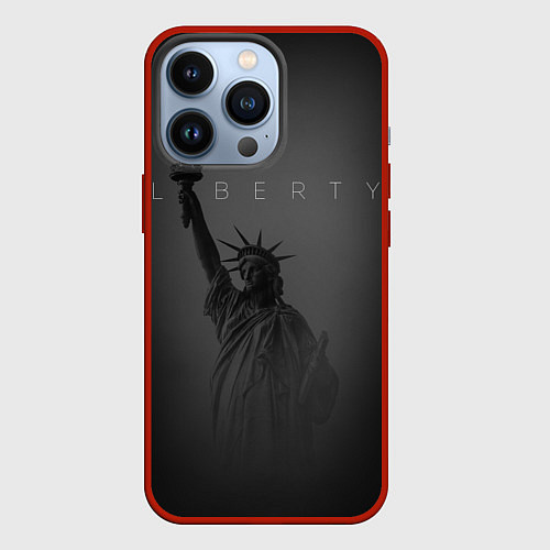 Чехол iPhone 13 Pro LIBERTY - СТАТУЯ СВОБОДЫ / 3D-Красный – фото 1