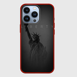 Чехол для iPhone 13 Pro LIBERTY - СТАТУЯ СВОБОДЫ, цвет: 3D-красный