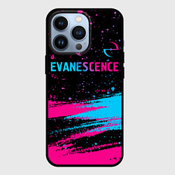 Чехол для iPhone 13 Pro Evanescence - neon gradient: символ сверху, цвет: 3D-черный