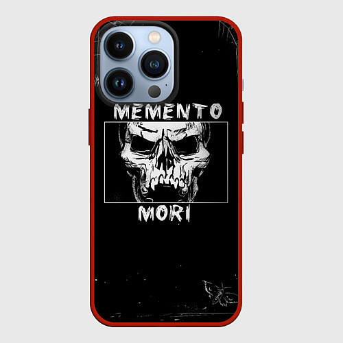 Чехол iPhone 13 Pro SKULL - MOMENTO MORI / 3D-Красный – фото 1