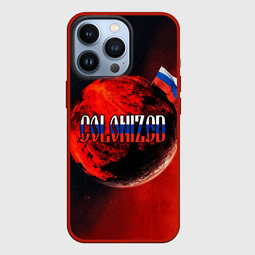 Чехол iPhone 13 Pro Колонизация Марса / 3D-Красный – фото 1