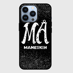 Чехол для iPhone 13 Pro Maneskin с потертостями на темном фоне, цвет: 3D-черный