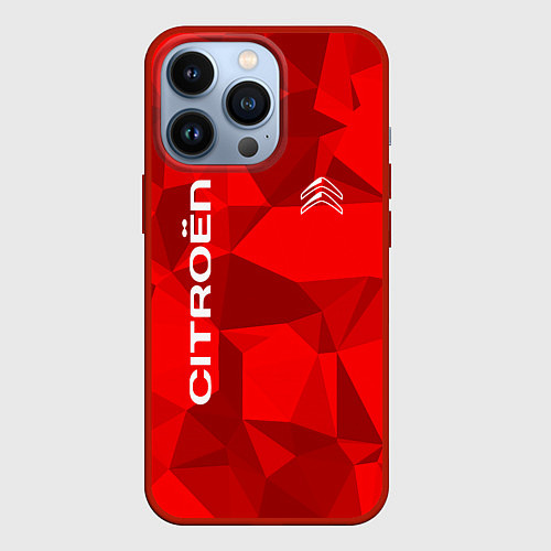 Чехол iPhone 13 Pro Citroёn - logo / 3D-Красный – фото 1