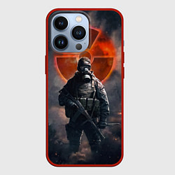 Чехол для iPhone 13 Pro STALKER Боец Долга, цвет: 3D-красный