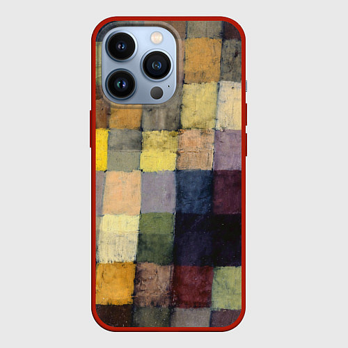 Чехол iPhone 13 Pro Древний звук картина Пауль Клее, 1925 / 3D-Красный – фото 1