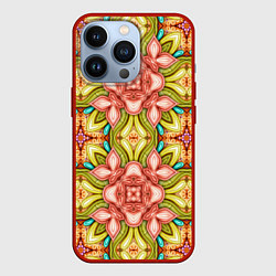 Чехол для iPhone 13 Pro Объемный калейдоскоп с узорами, цвет: 3D-красный