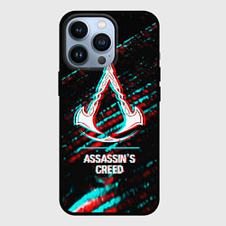 Чехол для iPhone 13 Pro Assassins Creed в стиле glitch и баги графики на т, цвет: 3D-черный