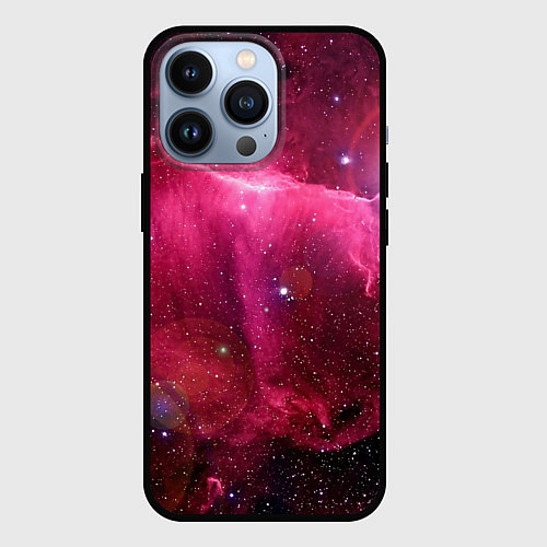 Чехол iPhone 13 Pro Рубиновая туманность / 3D-Черный – фото 1