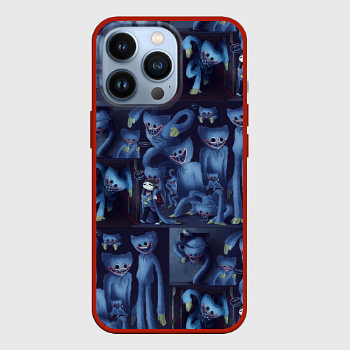 Чехол iPhone 13 Pro Хагги Вагги паттерн / 3D-Красный – фото 1