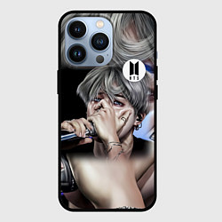 Чехол для iPhone 13 Pro BTS Jimin With Microphone, цвет: 3D-черный