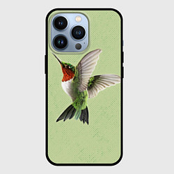 Чехол для iPhone 13 Pro Одинокая колибри, цвет: 3D-черный