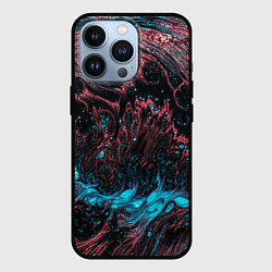Чехол для iPhone 13 Pro Красочные растекания, цвет: 3D-черный