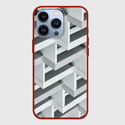 Чехол для iPhone 13 Pro Огромное множество блоков - Броня, цвет: 3D-красный