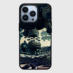 Чехол для iPhone 13 Pro Трехмерный готический фрактал, цвет: 3D-черный