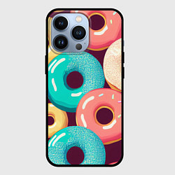 Чехол для iPhone 13 Pro Пончики и только пончики, цвет: 3D-черный