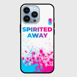 Чехол для iPhone 13 Pro Spirited Away neon gradient style: символ сверху, цвет: 3D-черный